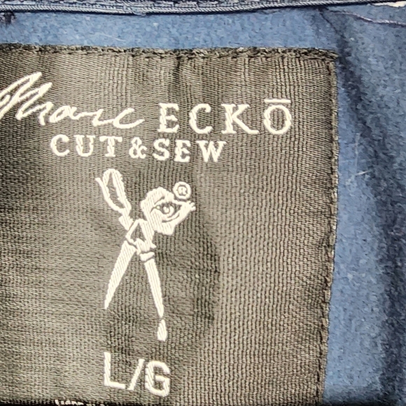 Marc Ecko Cut & Sew Track Jacket | Navy Blue, Pink, White| Size Large - Picture 6 of 6